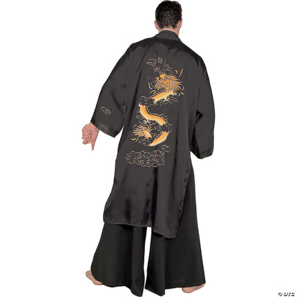 Men's Black Samurai Costume- back view