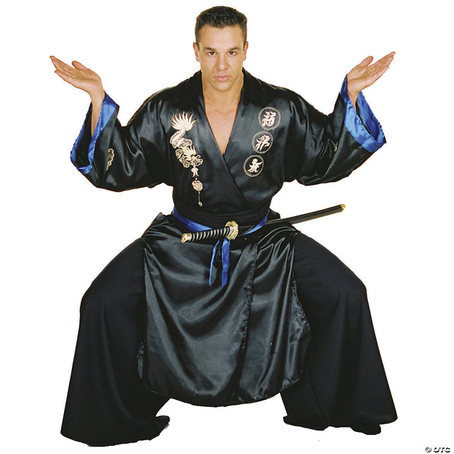 Men's Black Samurai Costume- posed