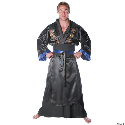 Men's Black Samurai Costume- front view