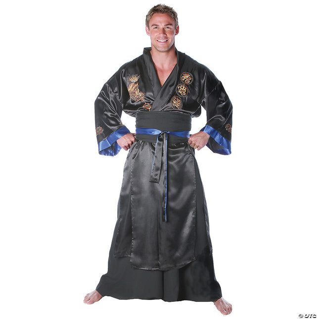 Men's Black Samurai Costume- front view