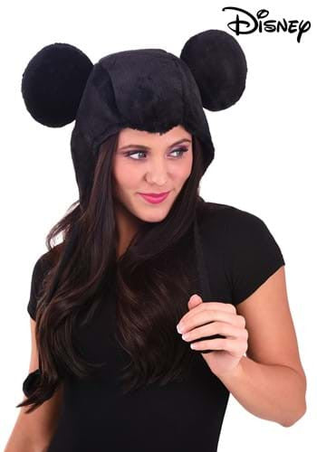Mickey Mouse Hoodie Hat- worn by female model