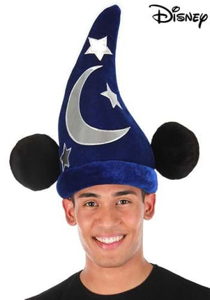 Mickey Mouse Wizard Plush Hat- worn by adult model