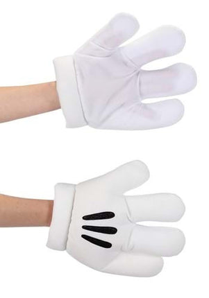Disney- Minnie Glitter Headband & Gloves Set- gloves front and back view