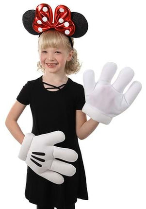 Disney- Minnie Glitter Headband & Gloves Set- worn by child model