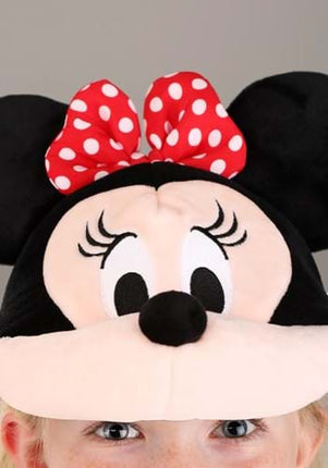 Disney- Minnie Mouse Plush Headband- worn by model up close
