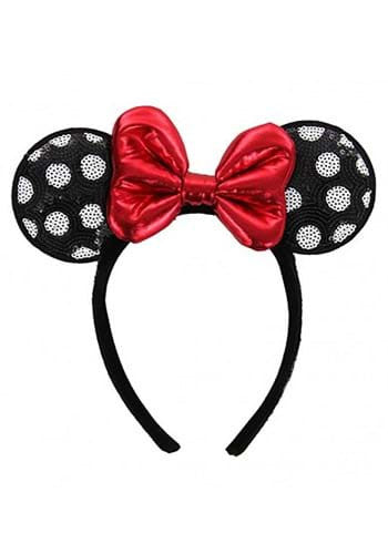 Disney- Minnie Ears Polka Dot Sequin Headband