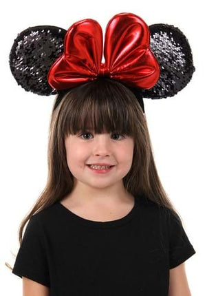 Minnie Mouse Sequin Ears Headband- worn by female child model