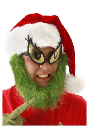 Grinch Glasses- worn by model with other accessories