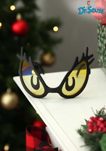 Grinch Glasses- displayed on table