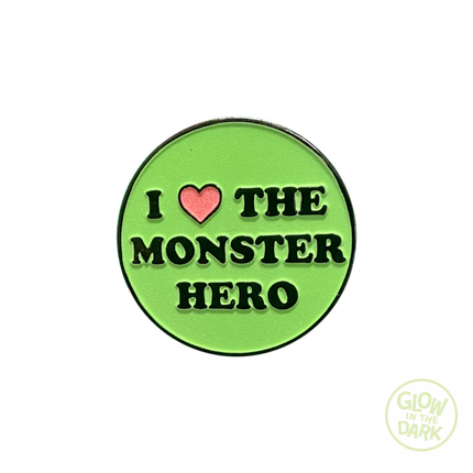 I Heart the Monster Hero Pin