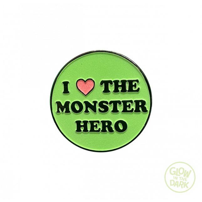 I Heart the Monster Hero Pin
