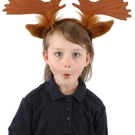 Moose Ears & Antlers Headband- worn by child model