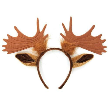 Moose Ears & Antlers Headband- front view
