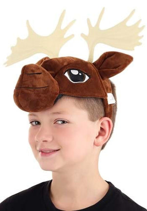 Moose Plush Headband- worn by boy model