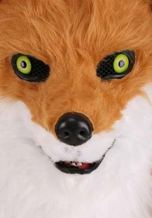 Fox Mouth Mover Mask- up close view of face