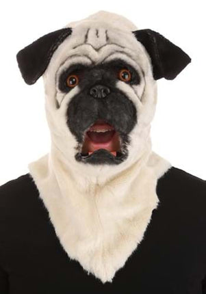 Pug Mouth Mover Mask- front view mouth open