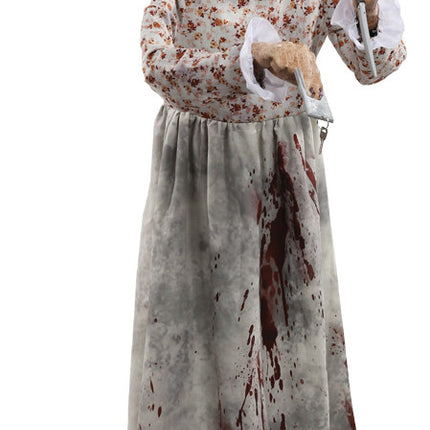 Scary Granny Prop- angled view