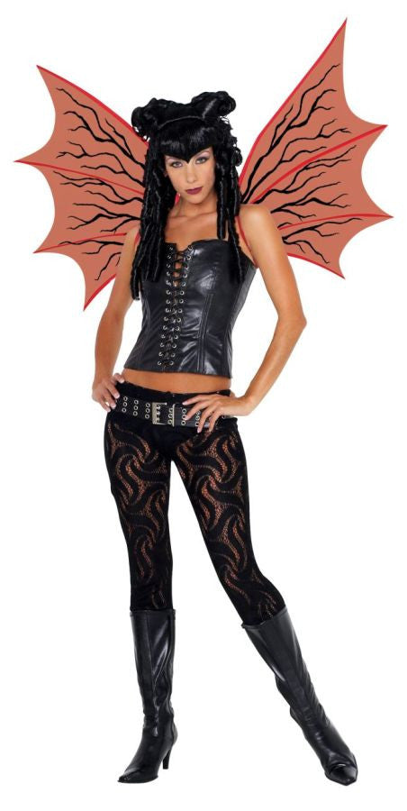 DEMONETTE WINGS RED W/BLACK VEINS