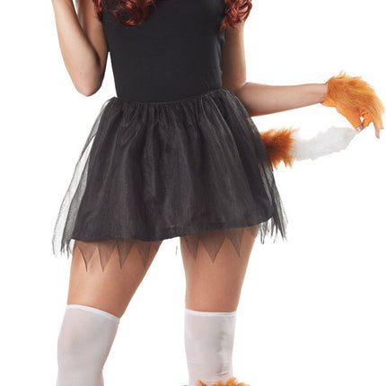 MR156181 Deluxe Fox Accessory Kit Ears, Tail, Paw Gloves,  Furry Leg Warmers