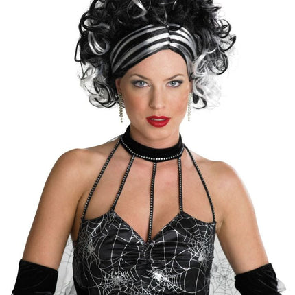 WICKED WIDOW WIG BLACK/WHITE