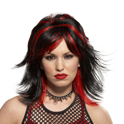 WIG ROCKER UNISEX BLK/RED