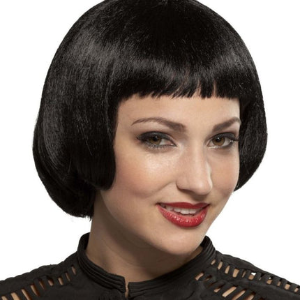 WIG FLAPPER SASSY BLACK