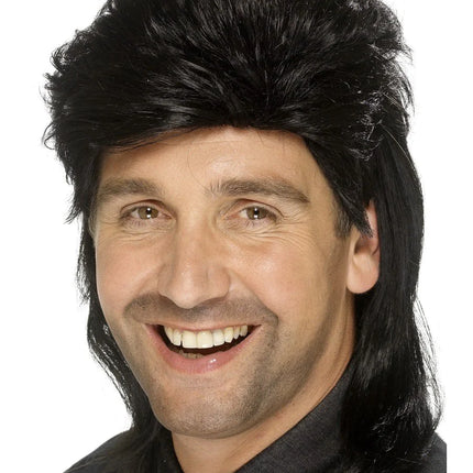 BLACK MULLET WIG