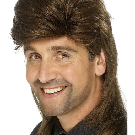 BROWN MULLET WIG