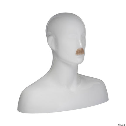 Men's Toothbrush Mustaches- brown grey, right angled view