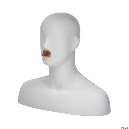 Men's Toothbrush Mustaches- brown red, left angled view