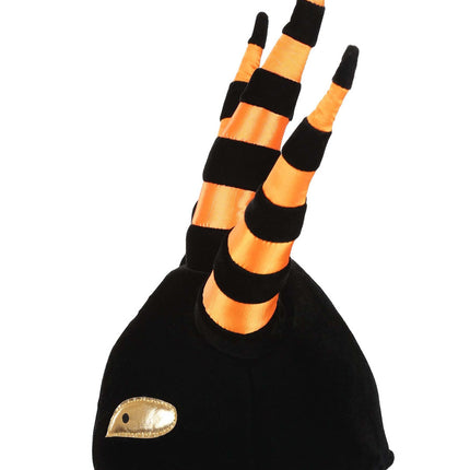 Nightmare Before Christmas- Harlequin Demon Plush Hat- side view