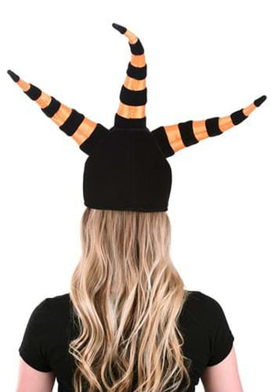 Nightmare Before Christmas- Harlequin Demon Plush Hat- worn by adult female model back view