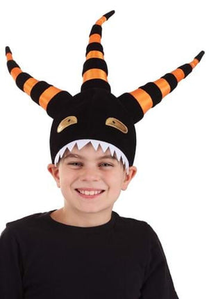 Nightmare Before Christmas- Harlequin Demon Plush Hat- worn by boy model