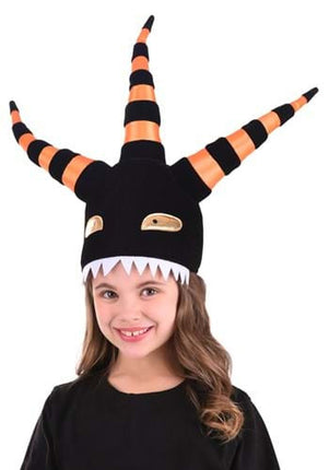 Nightmare Before Christmas- Harlequin Demon Plush Hat- worn by girl model