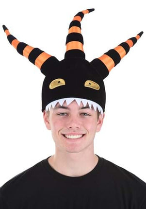 Nightmare Before Christmas- Harlequin Demon Plush Hat- worn by adult male model