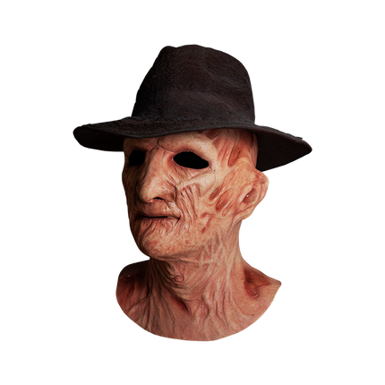 A NIGHTMARE ON ELM STREET 2: FREDDY'S REVENGE - DELUXE FREDDY KRUEGER MASK WITH FEDORA HAT left