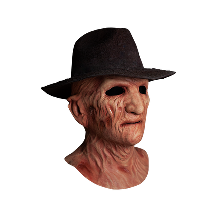 A NIGHTMARE ON ELM STREET 2: FREDDY'S REVENGE - DELUXE FREDDY KRUEGER MASK WITH FEDORA HAT right