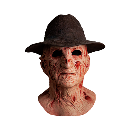 A NIGHTMARE ON ELM STREET 4: THE DREAM MASTER - DELUXE FREDDY KRUEGER MASK WITH FEDORA HAT front