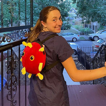 Coronavirus Backpack- On Adult Model