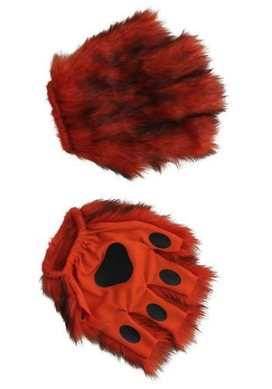 Orange Fingerless Paws- front and back view