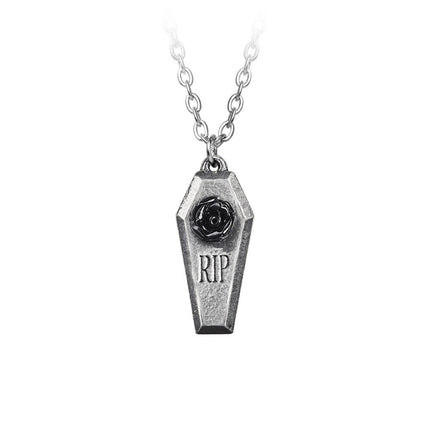 RIP Rose Coffin Pendant