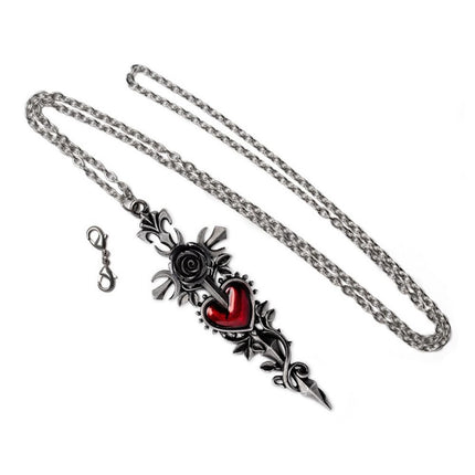 Cross of the Dark Kiss Necklace