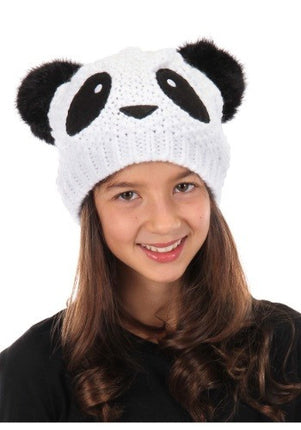 Panda Knit Beanie- worn by child model