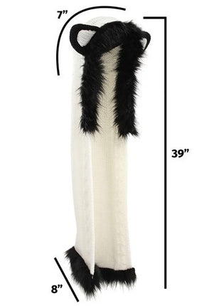 Panda Knit Hood- measurements