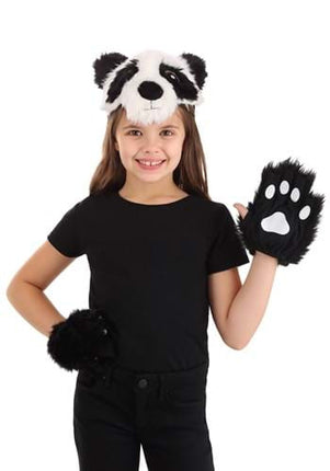 Panda Plush Headband & Paws- worn by girl model