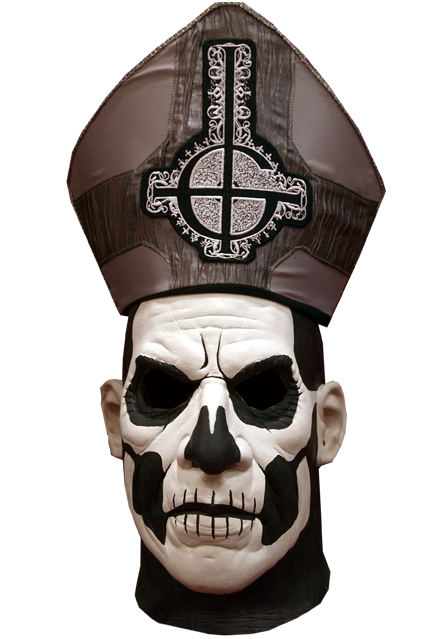 Front view of Ghost Papa Emeritus II Deluxe Mask