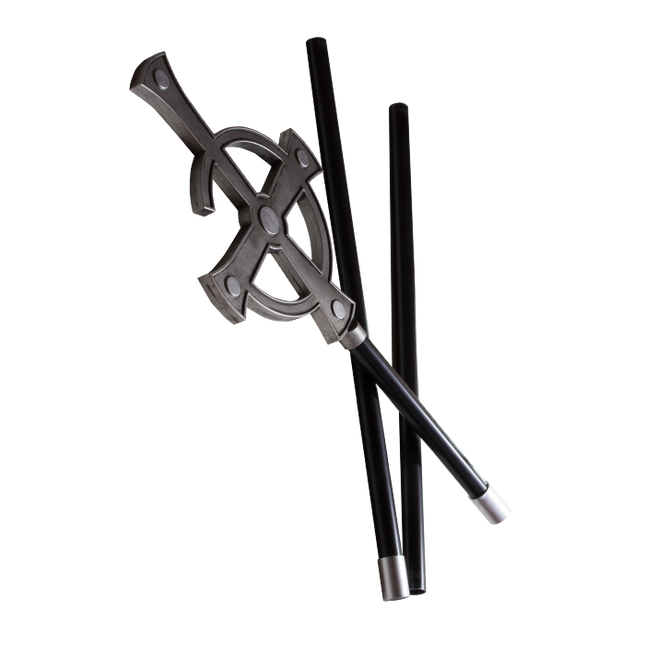 The staff comes in three pieces