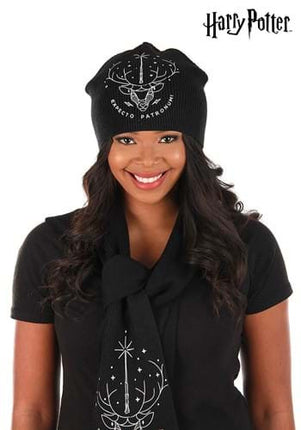 Harry Potter- Glow in The Dark Patronus Knit Beanie- worn by adult model