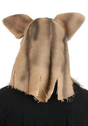 Pig Scarecrow Mouth Mover Mask- worn by model back view