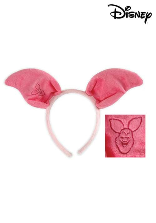 Winnie The Pooh- Piglet Ears Headband- with close up of embroidery
